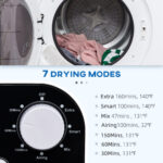 Compact Laundry Dryer 1300W Portable Clothes Dryer with 3.2 cu.ft Stainless Drum - imagine 4