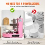 Cake Decorating Machine Cake Frosting Spreading For 4' To 12' Cake Pink - imagine 3