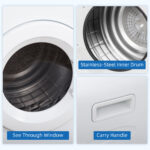 Compact Laundry Dryer 1300W Portable Clothes Dryer with 3.2 cu.ft Stainless Drum - imagine 5