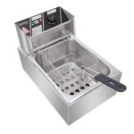 Electric Fryer Silver Stainless Steel Single Cylinder - imagine 8