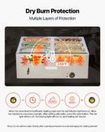 Commercial Food Warmer 6-Pan 1500W Countertop Buffet Bain Marie With Lid - imagine 5