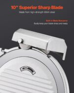 Meat Slicer 180W 10" Electric Deli Food Slicer For Frozen Meat Bread Cheese - imagine 4