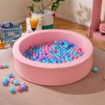 42 Inch Kids Round Foam Ball Pits With 25D Sponge Filling And Washable PU Cover - imagine 2