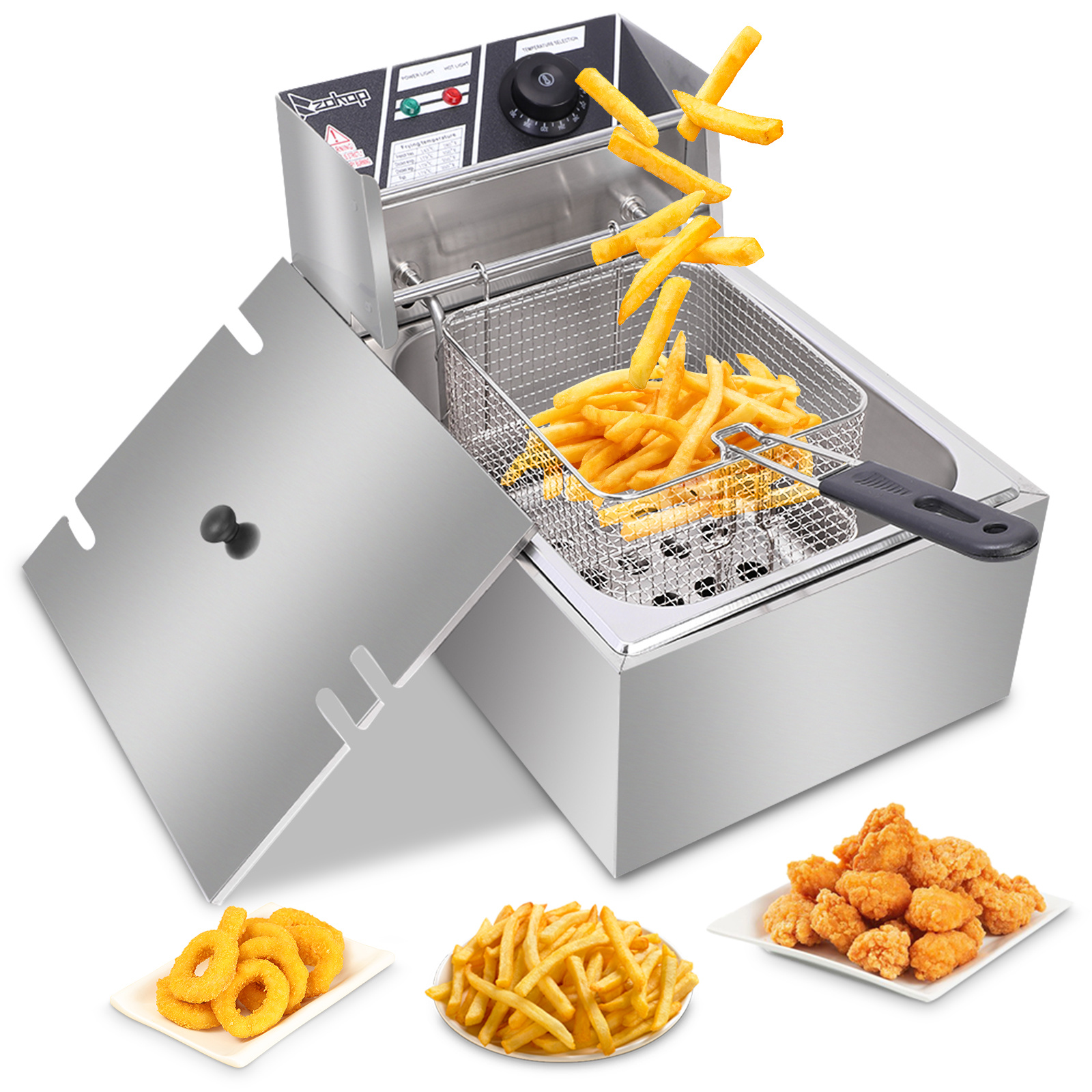 f4532102-8c6c-4ef9-9ca7-016ddc7cb0d3.jpg Electric Fryer Silver Stainless Steel Single Cylinder - imagine 1