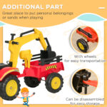 3 in1 Kids Ride On Excavator/Bulldozer - imagine 7