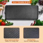 Electric Barbecue Grill Hot Plate Cooking BBQ Griddle Non-Stick Table Top Grill Griddle For Indoor Outdoor Camping Picnic - imagine 3