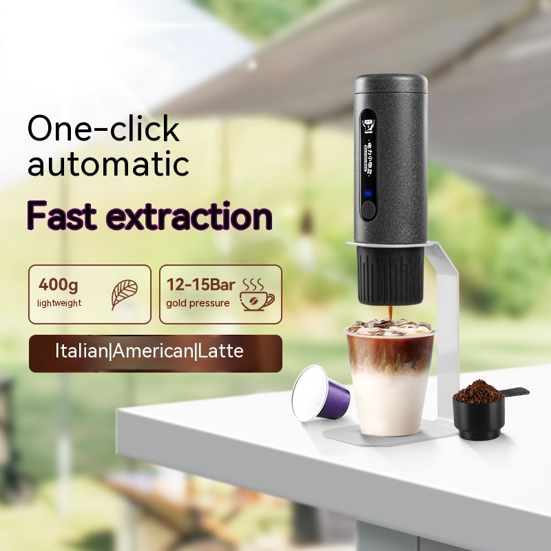 fc33d23f-95c2-43ce-8b4a-6398767fd154_trans.jpeg Coffee Machine Travel Portable Outdoor Small Concentrated Mini Capsule Ground Coffee Dual-use - imagine 1